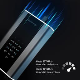 Externe Harde Schijf - Opslagstation Data - Veilige Gegevensopslag - PIN Geverifieerd Encryptie - 1TB Opslagcapaciteit - Grafietgrijs — thumbnail 2