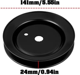 Dailygoods- Stationaire Katrol - Hoogte 24 mm - Diameter 141 mm - Compatibel met MTD Grasmaaier - Slijtvast Metaal - Onderdeelnummer 756-1188 - Looprol — thumbnail 2