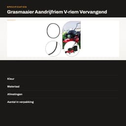 Dailygoods- Aandrijfriem V-riem vervangend onderdeel - Binnenomtrek 750 mm - Buitenomtrek 772 mm - Breedte 10 mm - Compatibel met MTD/Troy-Bilt - Rubber/vezelmaterialen - Grasmaaier Riem — thumbnail 3