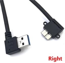 USB 3.0 Kabel - Micro B Kabel - Externe Schijf Aansluiten - 90 Graden Hoek - 1 Meter - Links — thumbnail 2