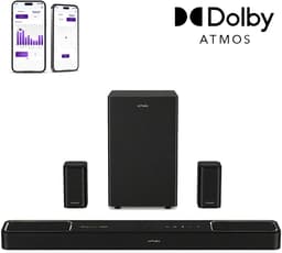 ULTIMEA 5.1.2 Soundbar met Dolby Atmos, 6,5" Subwoofer, App-bediening, Soundbar voor tv, Skywave F40 Boom — thumbnail 1