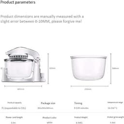 Heteluchtfriteuse Oven - Airfryer Glazen Kom - Gezond Koken - Zichtbare Garing - 10 Liter - Wit — thumbnail 2