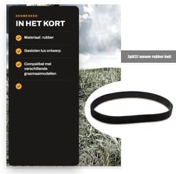 NTH products- Aandrijfriem Rubber 16,4mm Breedte - Gesloten Lus - 437mm Omtrek - Compatibel met Spear & Jackson S1334ER - Slijtvast - Duurzaam - Grasmaaier Riem — thumbnail 2