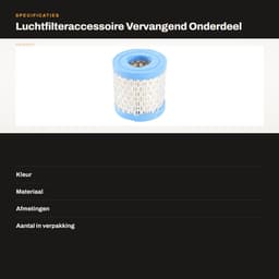 Dailygoods- Luchtfilter Wasbaar - Geschikt voor Briggs 396424/396424S - Vervangend Onderdeel - Kunststof - Hoge Luchtstroom - Uitstekende Filtratie - Grasmaaierfilter — thumbnail 2