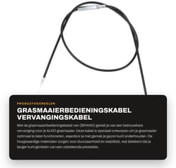 Dailygoods- Grasmaaierbedieningskabel 1,4 M - Vervanging - Tuingas - Tractiemotor - Hoogwaardig Rubber/Staal - Flexibel en Duurzaam - Bedieningskabel — thumbnail 5