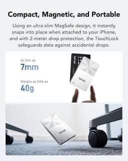 Externe SSD - Draagbare Opslag - Snelle Data Transfer - NFC Beveiliging - 512 GB - Zwart — thumbnail 4