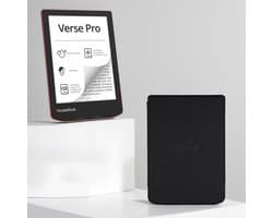 PocketBook Verse Pro e-reader Passion Red – 6 inch – 16 GB – waterdicht + Zwart Hoesje – voordeelbundel