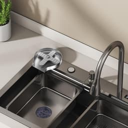 Kopjeswasmachine - Glasreiniger Spoelbak - Snelle Glasreiniging - Robuust Roestvrij Staal - 14 x 133 cm - Zilver — thumbnail 4