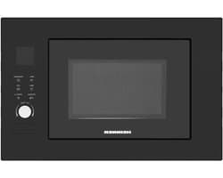 Inbouwmagnetron - Compacte oven - Snel maaltijden bereiden - Grillfunctie - 23 Liter - Zwart