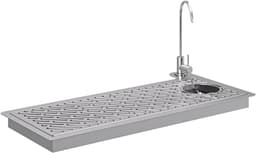 Glazenwasser met kraan - Bekerwasser Vaatwasser - Efficiënt Glazen Reinigen - Ingebouwd Ontwerp - 75.5x37.5cm - Zilver — thumbnail 1