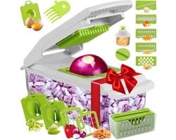 Groentehakker - Keuken Snijder - Maaltijd Voorbereiden - 18-in-1 Functies - 334 x 127 x 123 cm - Groen