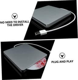 Externe DVD Brander - CD ROM Station - Bestanden Branden - USB 3.0 - 14.20x13.90x1.60cm - Zilvergrijs — thumbnail 2