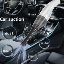 Handstofzuiger Krachtig - Draagbare Zuiger - Auto en Huis - 13000 Pa Zuigkracht - 380 Gram - Zwart — thumbnail 4