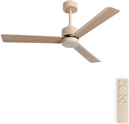 CREATE - Stille plafondventilator 40W met licht - Zand - Ø132cm - Afstandsbediening - WIND MODERN — thumbnail 1