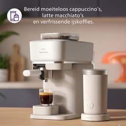 Philips Baristina + Melkopschuimer Bundel - BAR308/00 - Semi-Automatische Espressomachine - Pistonmachine - Koffiemachine met bonen - 2026 Editie - Wit — thumbnail 5