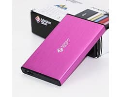 80 GB Draagbare Externe Harde Schijf - USB 3.0 SATA Supersnelle 2,5 Inch voor Laptop - 1 Jaar Garantie - Roze