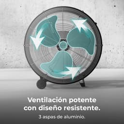 Industriële Vloerventilator - Industriële Ventilator - Werkplek Koelen - Grote Diameter - 76 cm - Zwart — thumbnail 1