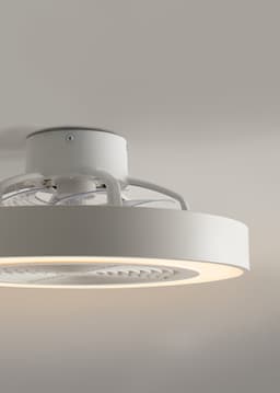 CREATE - Stille plafondventilator 40W Ø50 cm met verborgen bladen en LED-verlichting - S - Met licht - Controller voor wandmontage - WIND CLEAR EASY — thumbnail 2