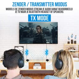 Strex Bluetooth Transmitter Receiver 2-in-1 - AUX en RCA Adapter - Draadloze Audio Zender en Ontvanger - BT 5.0 - Bluetooth Receiver — thumbnail 4