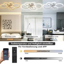 Equivera Plafonniere met Ventilator - Plafondventilator - Plafondventilator Afstandsbediening - Plafondventilator Slaapkamer - Plafond Ventilator met Verlichting - Plafondlamp - Plafonniere - Ideaal voor in uw slaapkamer! — thumbnail 4