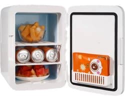 Mini Koelkast - 10 liter Draagbare Koeler/warmer - Huidverzorging Koelkast wit - Mini Fridge - Compacte Koelkast - Lichtgewicht Schoonheid Koelkast - Voor slaapkamer/kantoor/auto/boot/slaapzaal