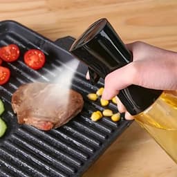 Narimano® Oliesproeier, glas, spuitfles, 300 ml, olieverstuiver, oliesprayfles, olijfolie, spray, salade, oliedispenser voor keuken, koken, BBQ, bakken, grillen, pasta, salade — thumbnail 2