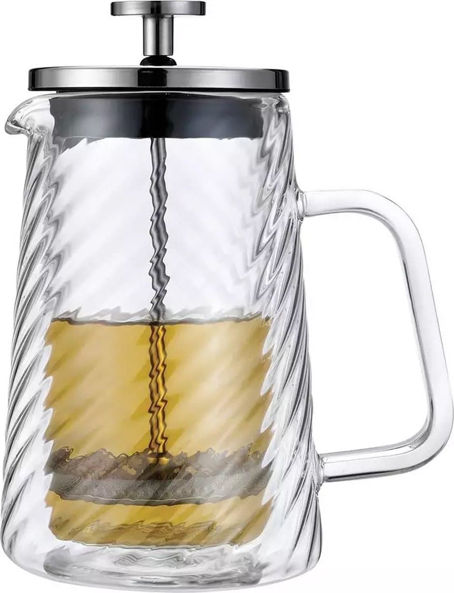 Klausberg dubbelwandige Piston Koffie-/Thee Zetter - Glas -0.35L - Theepress | theemaker| theezetter| French press voor koffie en thee — afbeelding 1