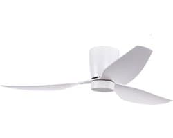 Plafondventilator met LED | 127 cm | Arioso | wit | aluminium en kunststof | modern