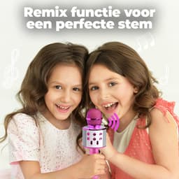 Denver Karaoke Microfoon Bluetooth - Draadloos - Karaoke Set - Ingebouwde Speaker - AUX - MicroSD - KMS20 - Roze — thumbnail 4