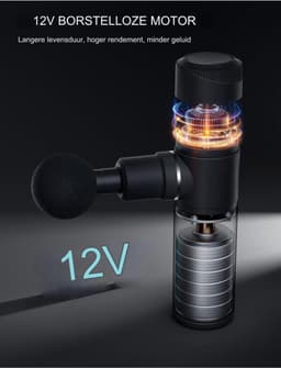 Mini massage gun - Massagepistool Mini - 3200 rpm - Draagbare Massage gun - Spieren - Mini-massagepistool met 4 massagekoppen en 4 standen - Ultra stil massagepistool voor nek, rug, arm - Spierontspanning - Geschenken - USB C — thumbnail 2