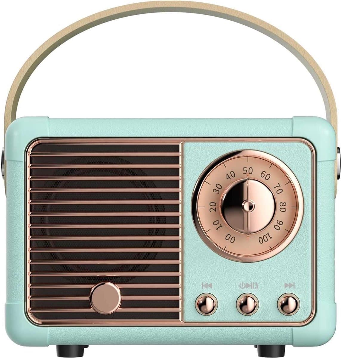 Retro bluetooth speaker - vintage decor - draagbare draadloze bluetooth speaker - lichtblauw — afbeelding 1