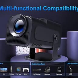 Mini Beamer - Draagbare Projector - HDMI en USB Aansluiting - Full HD Resolutie - Ideaal Voor Films en Presentaties — thumbnail 5