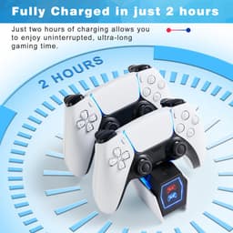 YONO Oplaadstation geschikt voor Playstation PS5 DualSense Controller - Dual Oplader - Charging Dock - Accessoires - Wit — thumbnail 5