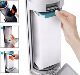 3 x zakken hoogwaardige vervanging voor schoonmaakstation SAMSUNG BESPOKE JET - Synthetische microvezelzak voor stof, vuil voor schoonmaakstation - het onderdeelnummer van het origineel is: Samsung VCA-ADB952 — thumbnail 5