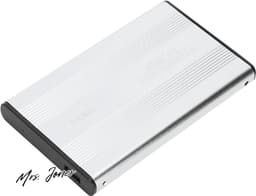 Mrs. Jones Draagbare Externe Harde Schijfbehuizing USB2.0 Draagbare HDD/SSD Harde Schijf voor Laptops/OS X Externe Gegevensopslag Plug-and-play HDD 2TB Zilver . — thumbnail 1