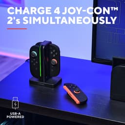 Trust GXT 1256 Laaddock voor Joy-Con 2 - Charging Station - Geschikt voor Nintendo Switch 2 - Oplaadstation voor 4 Joy-Cons - Docking Station - Inclusief USB-A-C Kabel - Zwart — thumbnail 3