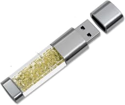 USB Flash Drive - Geheugenstick Pen Drive - Externe Opslag - Waterdicht Schokbestendig - 64GB - Geel Transparant — thumbnail 1