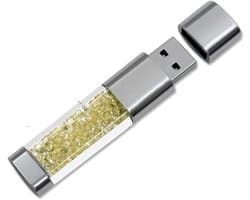 USB Flash Drive - Geheugenstick Pen Drive - Externe Opslag - Waterdicht Schokbestendig - 64GB - Geel Transparant