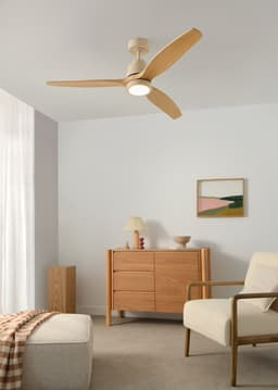 CREATE - Stille plafondventilator van 40 W met technische ABS-bladen, verkrijgbaar in verschillende maten - M - Met licht - Controller voor wandmontage - WIND STYLANCE — thumbnail 4
