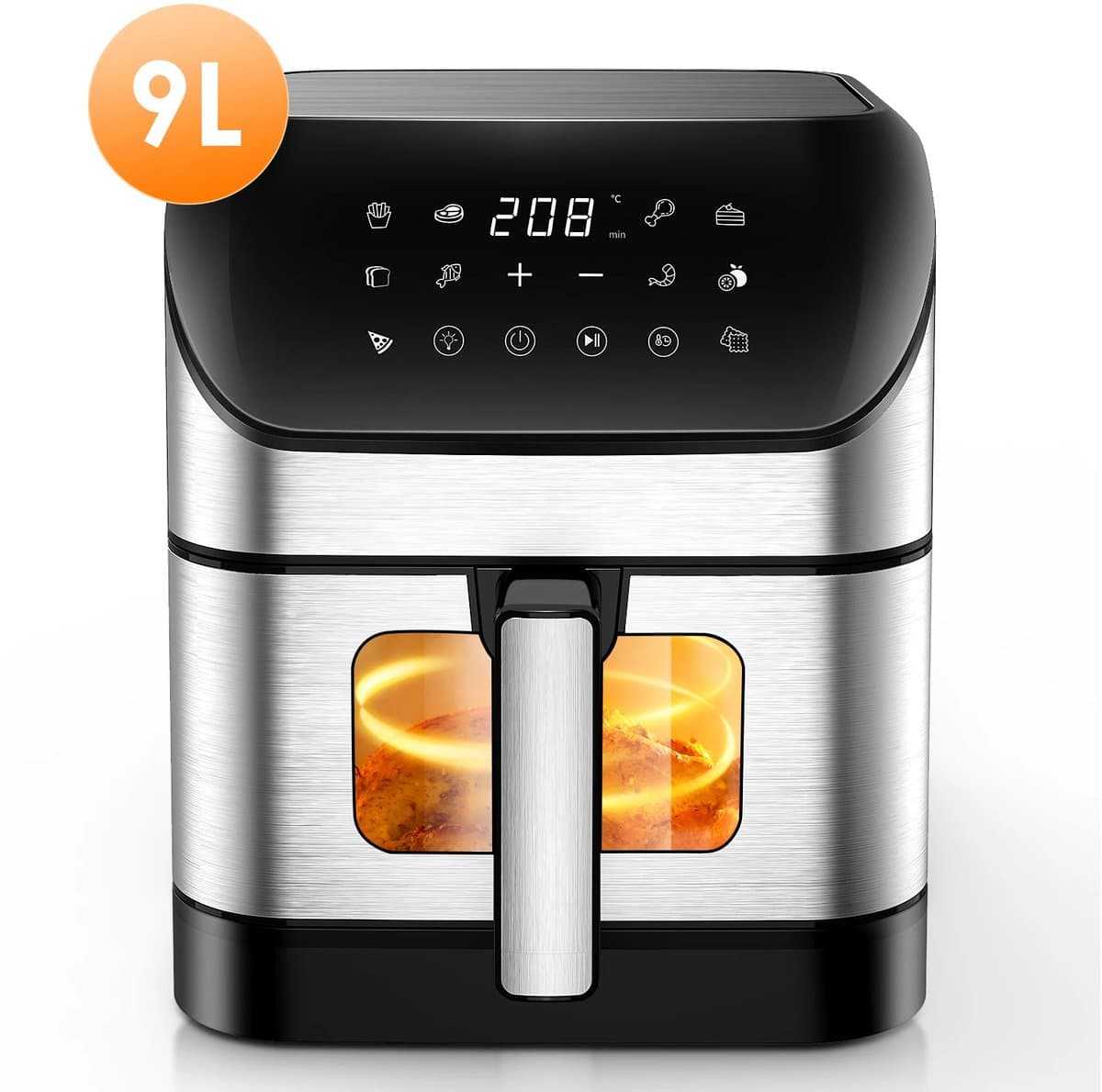 Airfryer - Hetelucht friteuse - 9L - 10 vooraf ingestelde functies - 1800W - Digitaal Display -Slimme functies - Geavanceerde 360° Luchttechnologie — afbeelding 1