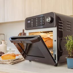 Heteluchtoven Frituur - Keukenapparaat Multifunctioneel - Gezond Koken - Touchscreen Display - 15 Liter Capaciteit - Grijs — thumbnail 5
