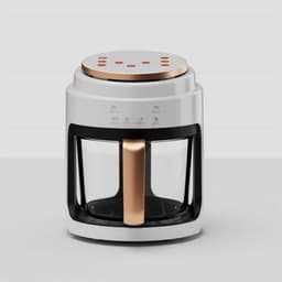 Airfryer - 3L – Heteluchtfriteuse - 1000W – Olievrij Frituren – LED Touchscreen - en 360° Hete Lucht – Voor Gezonder Koken - Veilig in Gebruik - Wit — thumbnail 1