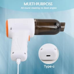 Sander Shop Draadloze handstofzuiger, draadloos, 16000 Pa autostofzuiger, 4-in-1 lichte mini-autostofzuiger, 200 W oplaadbaar, draagbare stofzuiger voor auto, kantoor, thuis, reiniging van dierenharen (zwart) — thumbnail 2