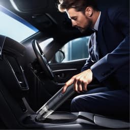 Sander Shop stofzuiger, Autostofzuiger, draagbare draadloze luchtblazer, oplaadbare handstofzuiger, diverse mondstukken voor auto, autostoelen, huis, meubels, dierenharen, vrachtwagen, tapijt, camping — thumbnail 3