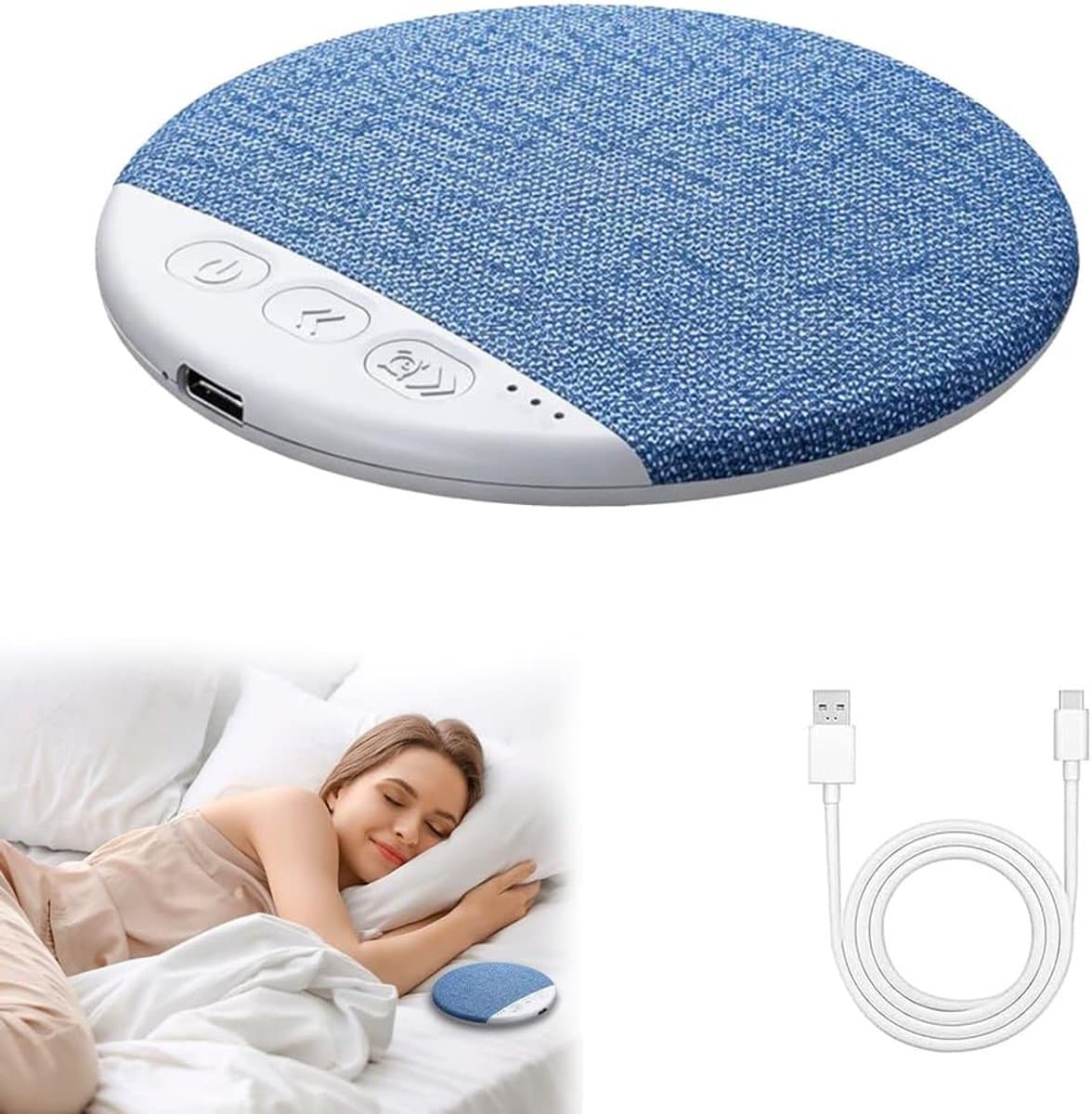 Slaapsprekers - kussenspeaker - Slaapgeluidsspeaker - muziek bij het kussen - timer voor uitschakelen - lichte muziek - witte ruis - Bluetooth - verbinding - slaapondersteuner - speaker onder het kussen - geschikt voor rustige nachten — afbeelding 1