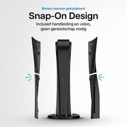 Playstation 5 Slim Faceplates Disc Edition (niet geschikt voor standaard PS5 & PS5 Pro) - Inclusief Mid Skin - Accessoires - Faceplate - Cover - Plate - Skin - Zwart — thumbnail 5