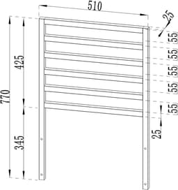 Cozze® achterwand 52 - outdoor keukens, compacte en stijlvolle oplossing voor keukengerei en accessoires — thumbnail 2