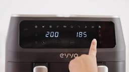 Heteluchtfriteuse 8L met Dubbele Mand en 10 Programma's Zonder Olie — thumbnail 2