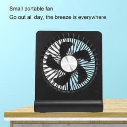 Ventilator - Tafelventilator - Bureauventilator - 3 Instelbare Snelheden - Usb-Oplaadbaar - Draagbare Reisventilator Voor Kantoor, Slaapkamer En Thuis - Zwart — thumbnail 3