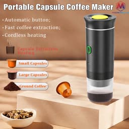 D&A Koffiezetapparaat - Koffiemachines - Koffiezetapparaat Cups - Koffiecupmachine - Espresso - Draagbare Koffiemachine — thumbnail 4
